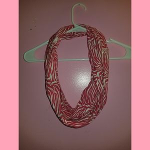 Pink Zebra Infinity Scarf